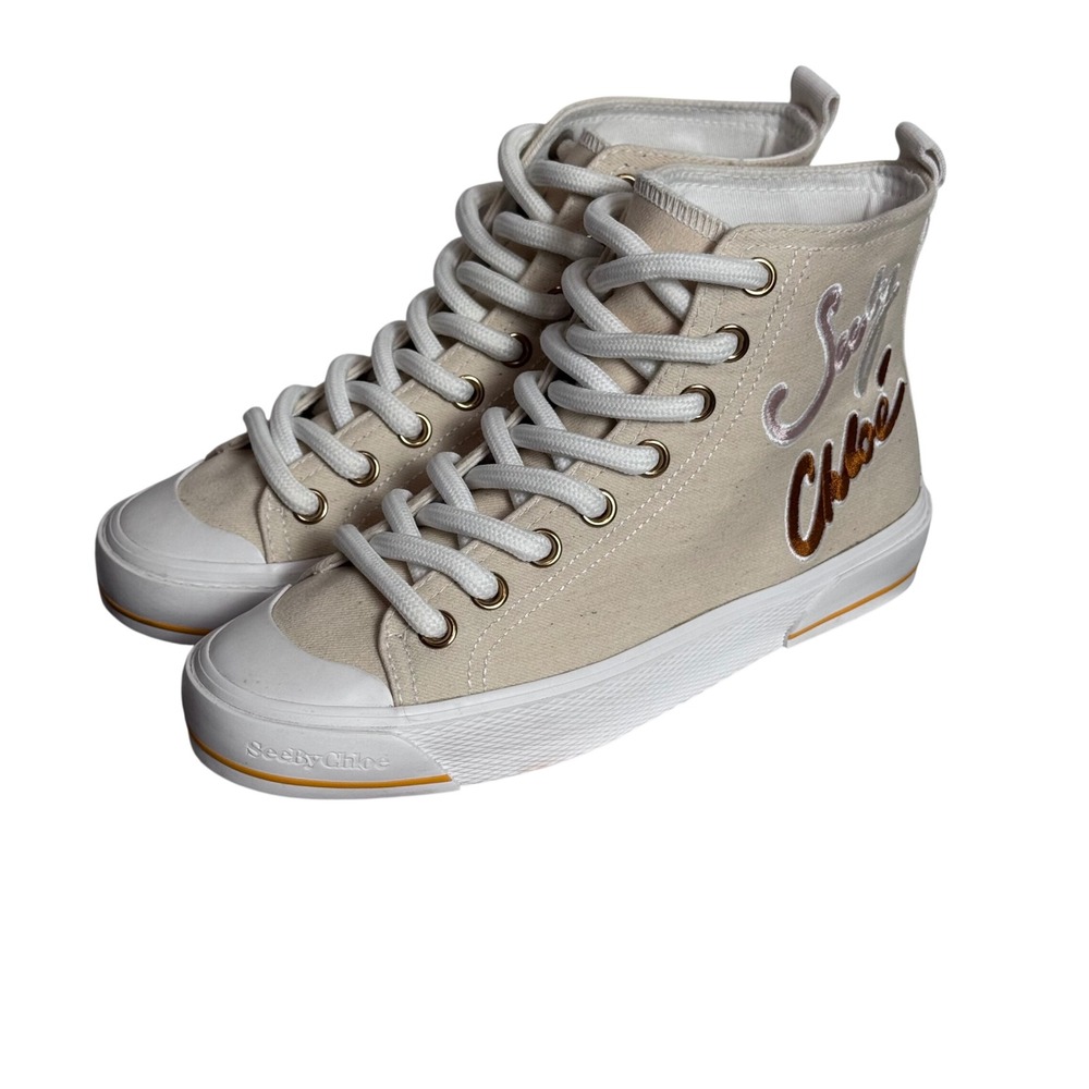 See By Chloe Aryana Desorto High Top Sneakers Womens Size 37 US 6.5-7
